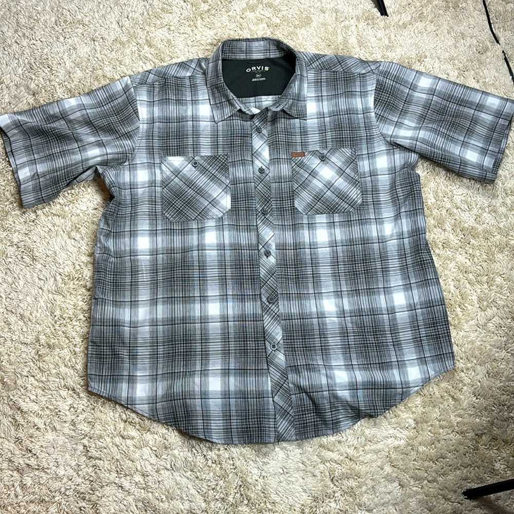 Orvis Sporting Men's Short Sleeve Sleeve Button Up Shirt, Size XXL